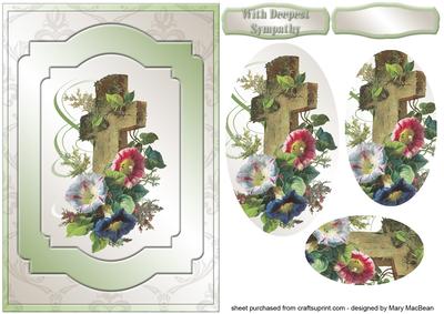 Wooden Cross Sympathy Card