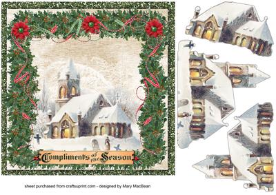 Winter Church Christmas Card Front