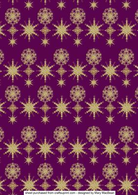 Gold on Purple Christmas Backgound