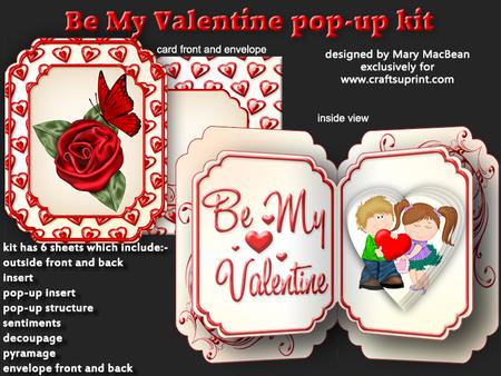 Be My Valentine Pop-up Card Kit