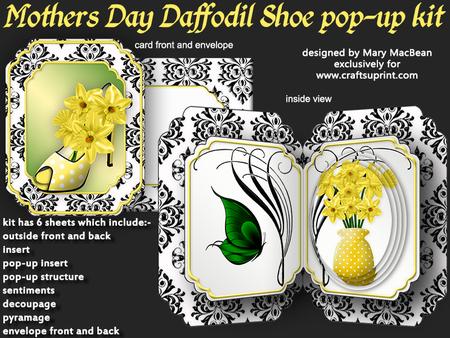Mothers Day Daffodil Shoe Pop-up Kit