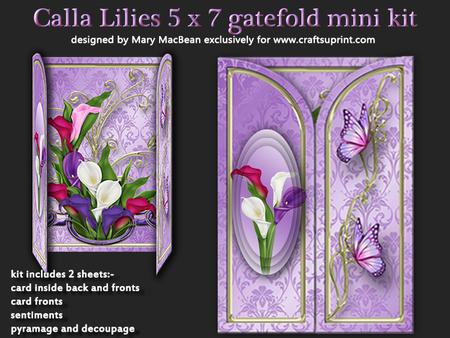 Calla Lilies 5 x 7 Gatefold Mini Kit