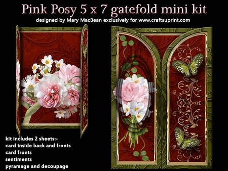 Pink Posy 5 x 7 Gatefold Mini Kit