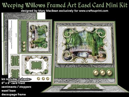 Weeping Willows Framed Art Easel Card Mini Kit