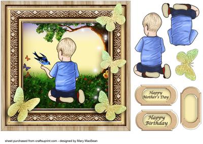 Little Boy Mother's Day or Birthday Card