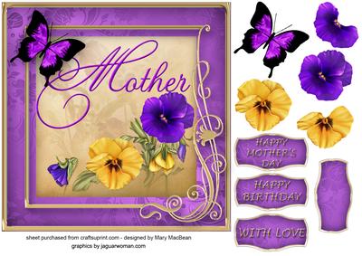 Mother's Day or Birthday Pansies - Mother