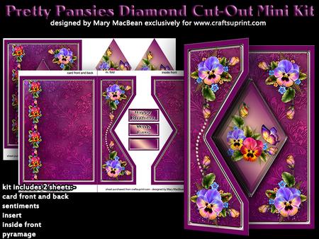 Pretty Pansies - Diamond Cut-out Mini Kit