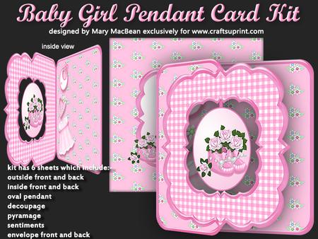 Baby Girl Pendant Card Kit