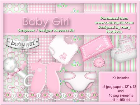 Baby Girl Scrapbook / Designer Resource Kit