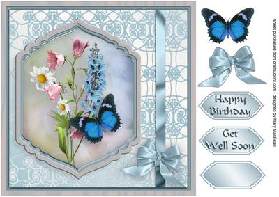 Wild Flowers Birthday or Get Well Card
