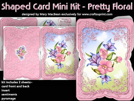 Shaped Card Mini Kit - Pretty Floral