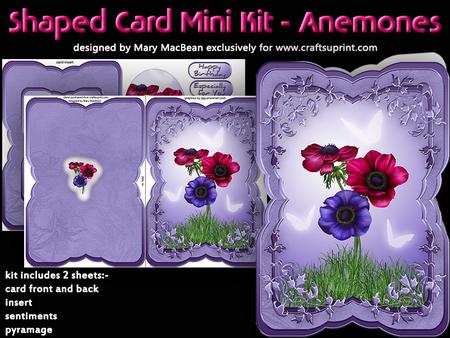 Shaped Card Mini Kit - Anemones