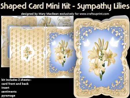 Shaped Card Mini Kit - Sympathy Lilies