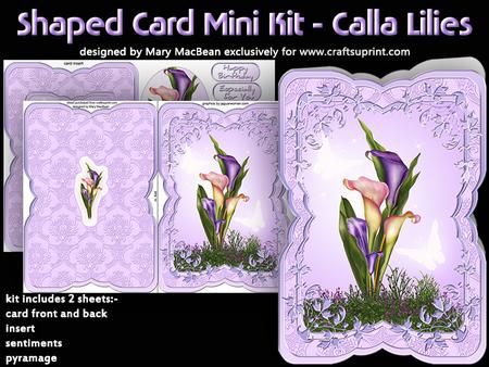 Shaped Card Mini Kit - Calla Lilies