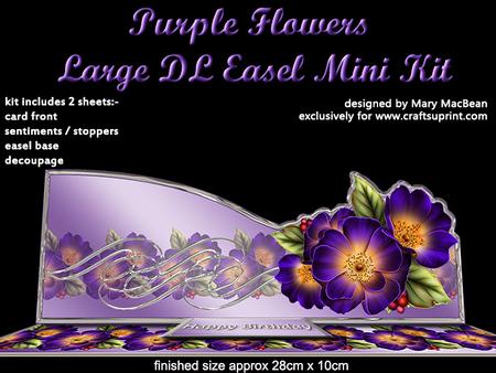 Purple Flowers Large Dl Easel Mini Kit
