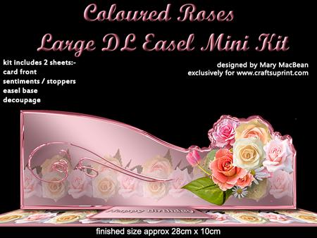 Coloured Roses Large Dl Easel Mini Kit