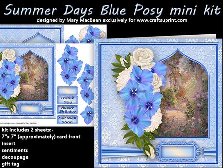 Summer Days Blue Posy Mini Kit