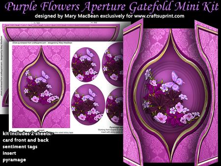 Purple Flowers Aperture Gatefold Mini Kit