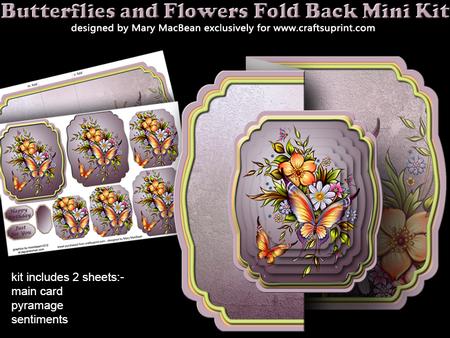 Butterflies and Flowers Fold Back Mini Kit