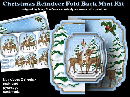 Christmas Reindeer Fold Back Mini Kit