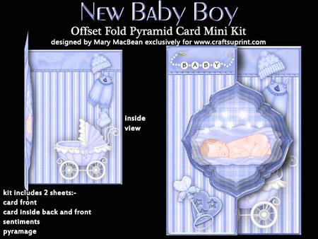 New Baby Boy Offset Fold Card Mini Kit