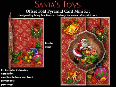 Santa's Toys Offset Fold Card Mini Kit