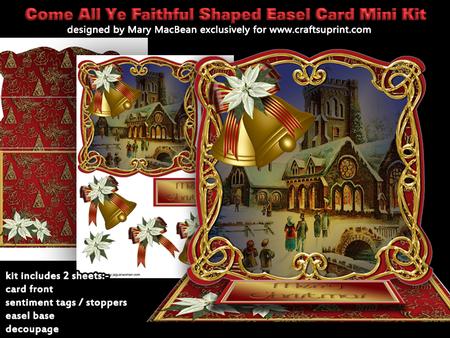Come All Ye Faithful Shaped Easel Card Mini Kit
