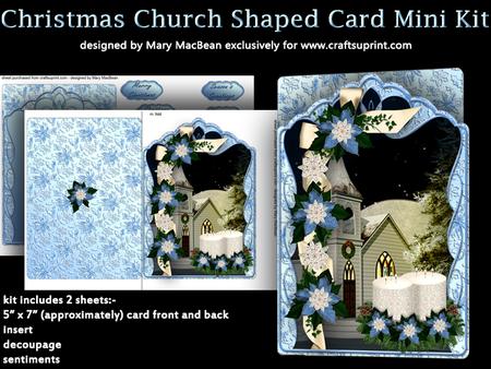 Christmas Church Shaped Card Mini Kit