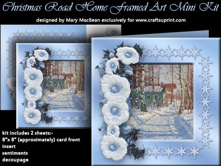 Christmas Road Home Framed Art Mini Kit