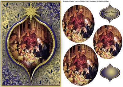 Adoration of the Shepherds Pyramid Card Front