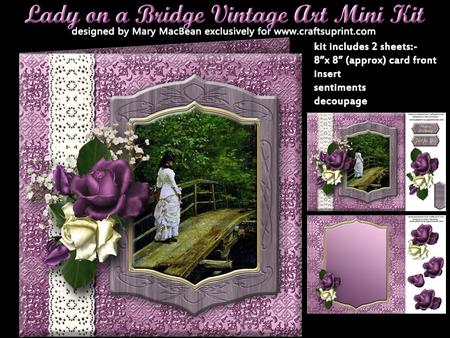 Lady on a Bridge Vintage Art Mini Kit