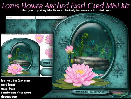 Lotus Flower Arched Easel Card Mini Kit