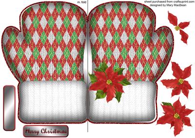 Christmas Mittens - Red and Green