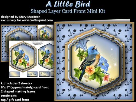 A Little Bird Shaped Layer Card Front Mini Kit