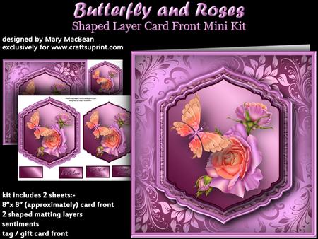 Butterfly and Roses Shaped Layer Card Mini Kit
