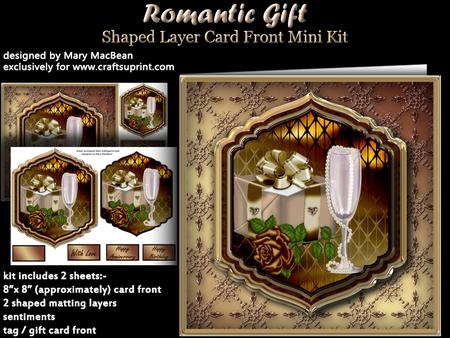 Romantic Gift Shaped Layer Card Front Mini Kit