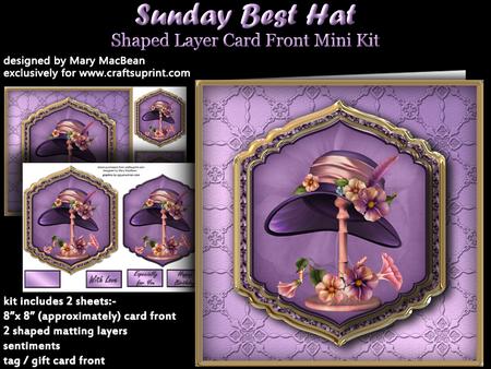 Sunday Best Hat Shaped Layer Card Front Mini Kit