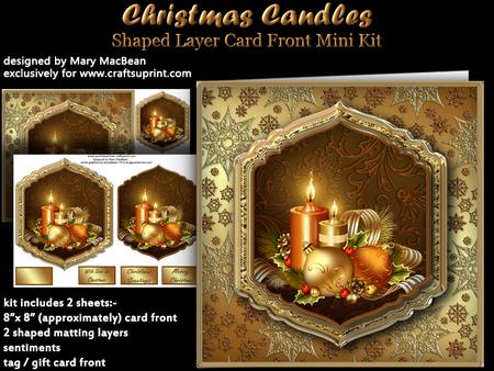 Christmas Candles Shaped Layer Card Front Mini Kit