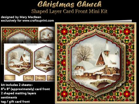 Christmas Church Shaped Layer Card Mini Kit