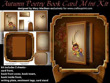 Autumn Poetry Book Card Mini Kit