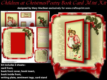Children at Christmas Poetry Book Card Mini Kit
