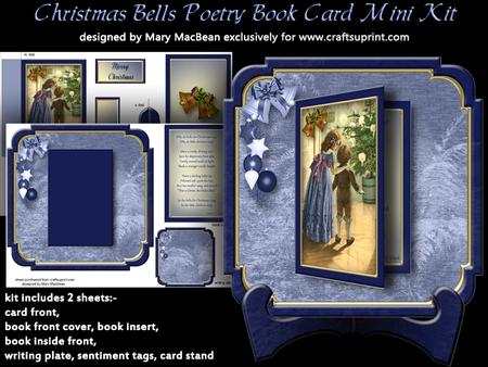Christmas Bells Poetry Book Card Mini Kit