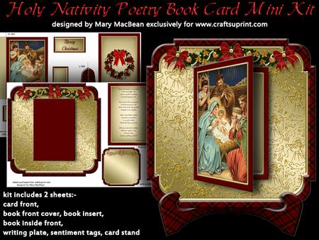 Holy Nativity Poetry Book Card Mini Kit