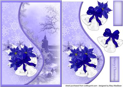 Christmas Bells Teardrop Side Panel Card