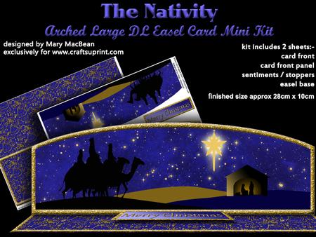 The Nativity Arched Large Dl Easel Card Mini Kit
