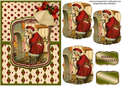 Filling the Stockings Christmas Card Front