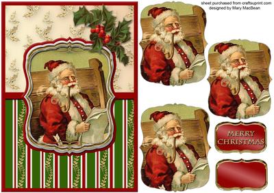 Santa's List Christmas Card Front