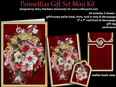 Poinsettias Gift Set Mini Kit
