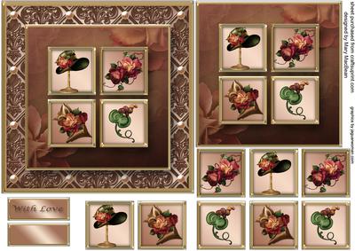 Russet Roses Square Layers Card Front