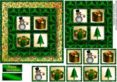 Christmas Gifts Square Layers Card Front